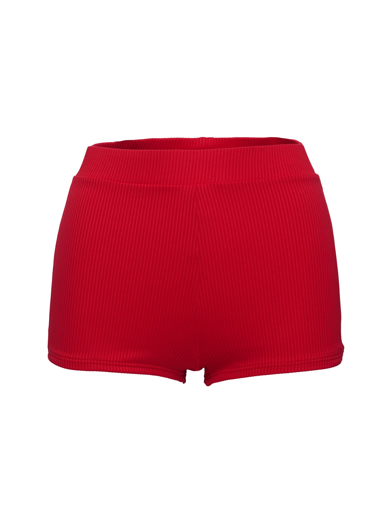 Ezrah Ribbed Shorts Red - Image 5