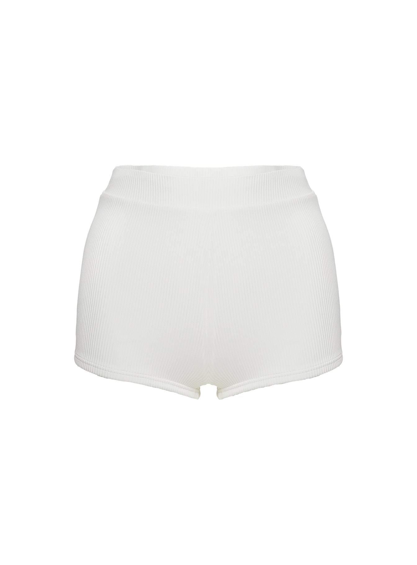 Ezrah Ribbed Shorts White - Image 5