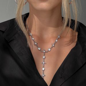 Ellasyn Y Necklace Silver