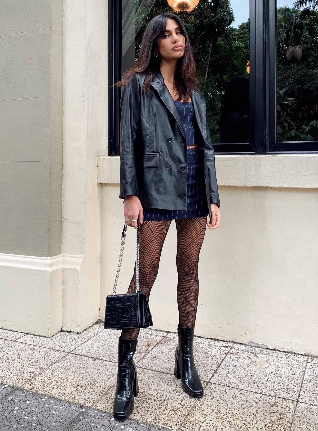 Ellen Faux Leather Blazer - Image 12