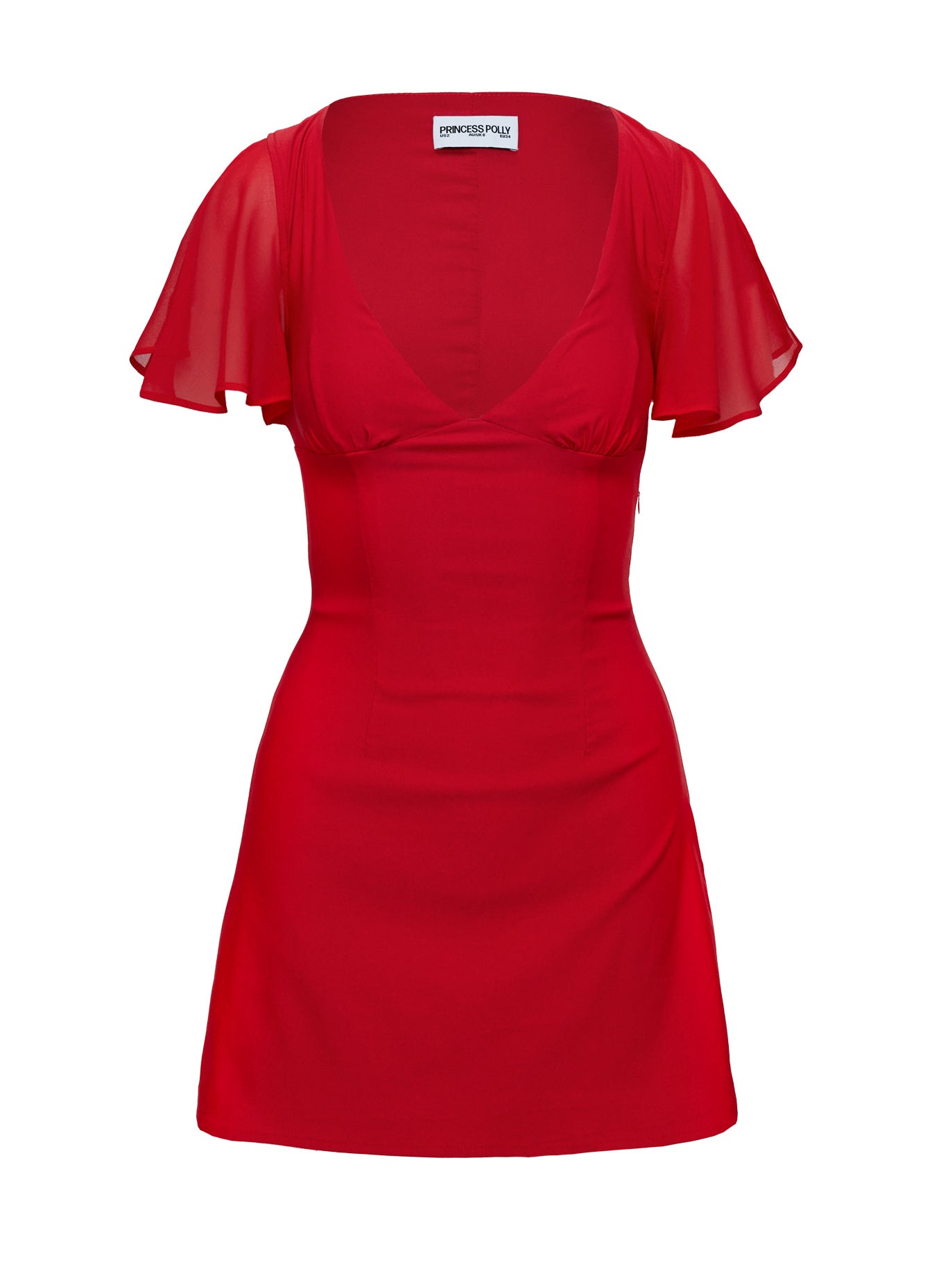 Florie Corset Mini Dress Red - Image 5