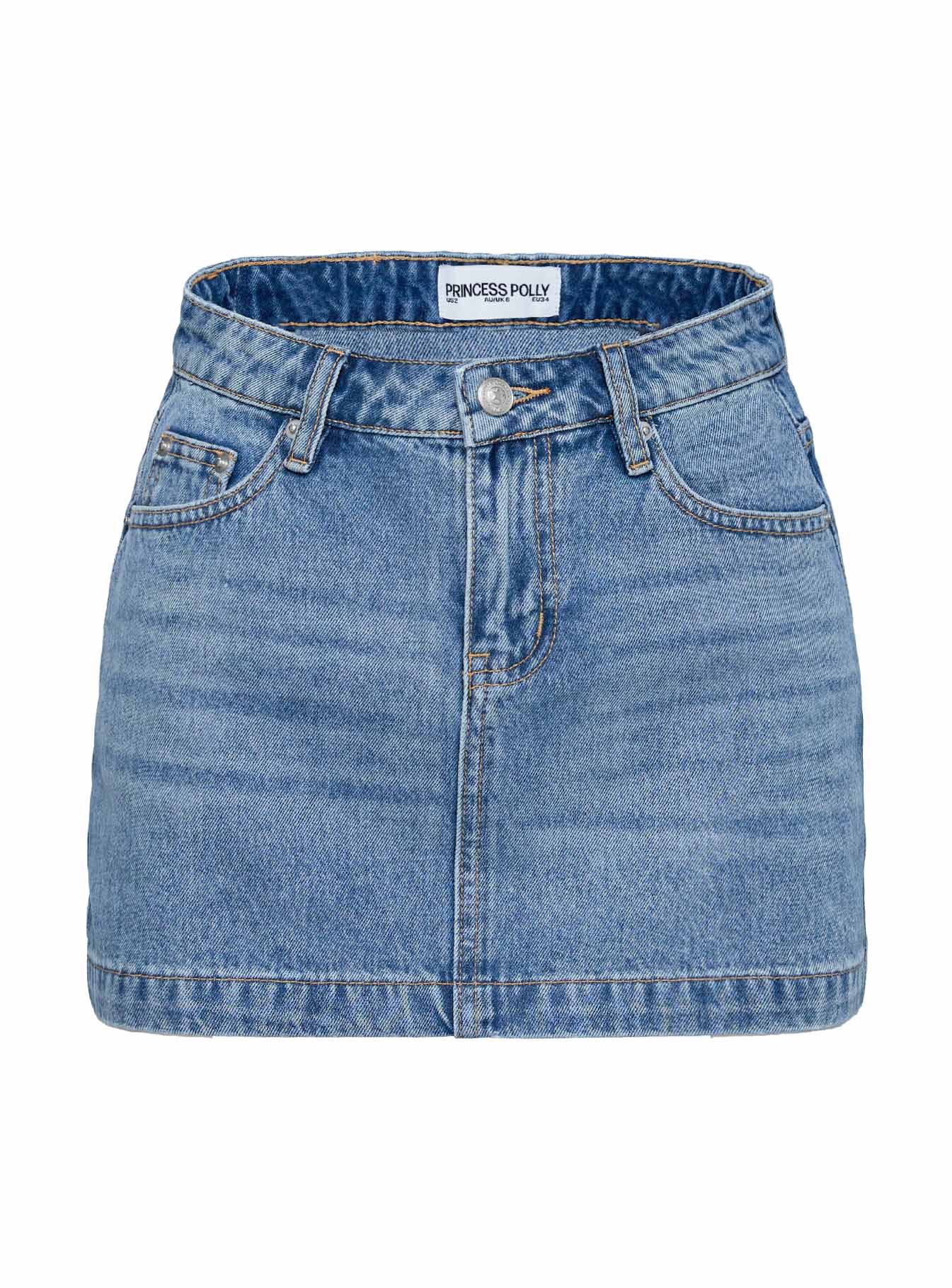 Fossils Denim Mini Skirt Blue Tall - Image 5