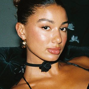 Ginger Flower Neck Tie Black