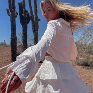 Greta Mini Skirt Off White