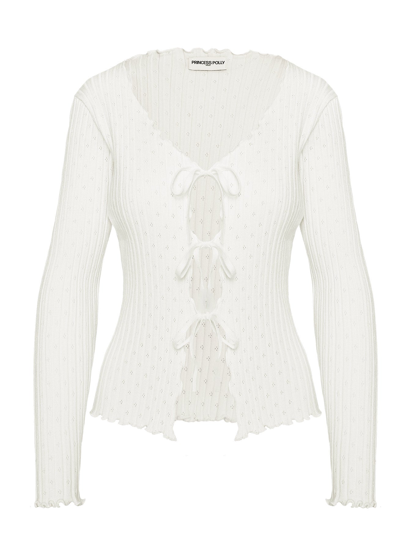 Girl Gone Wild Long Sleeve Top White - Image 5