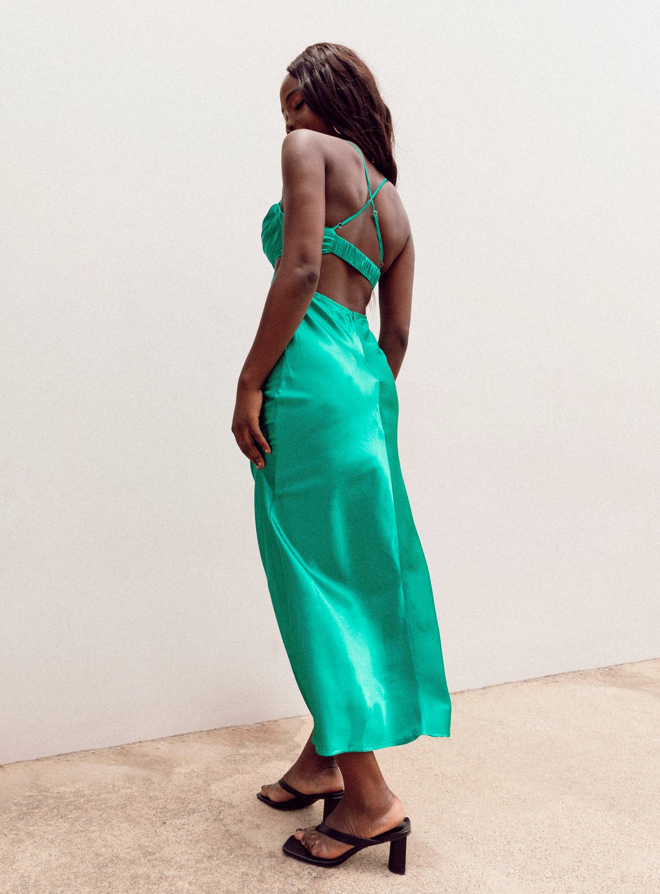 Giselle Midi Dress Green - Image 6