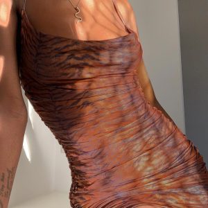 Harlan Mini Dress Brown Eco