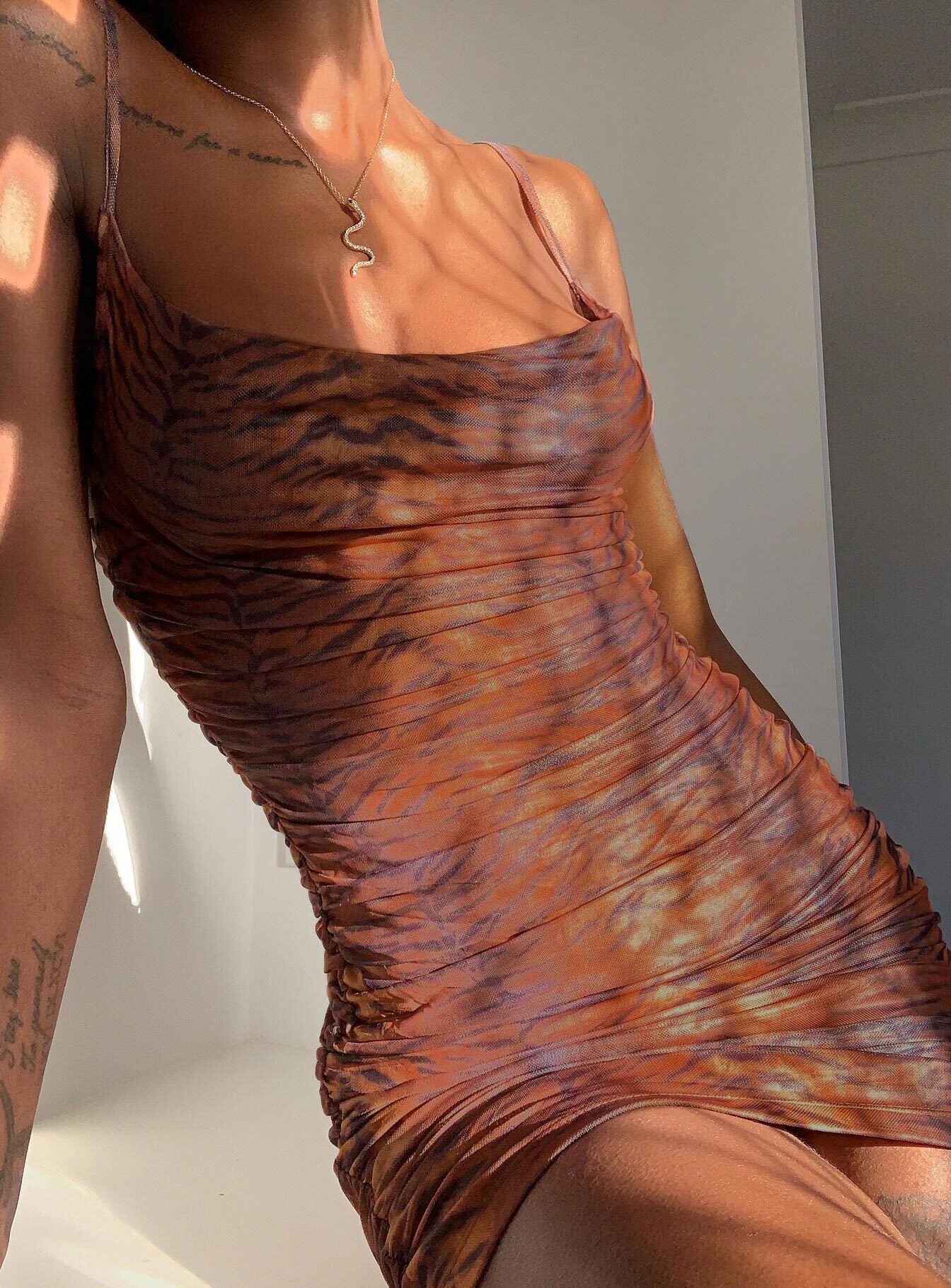 Harlan Mini Dress Brown Eco