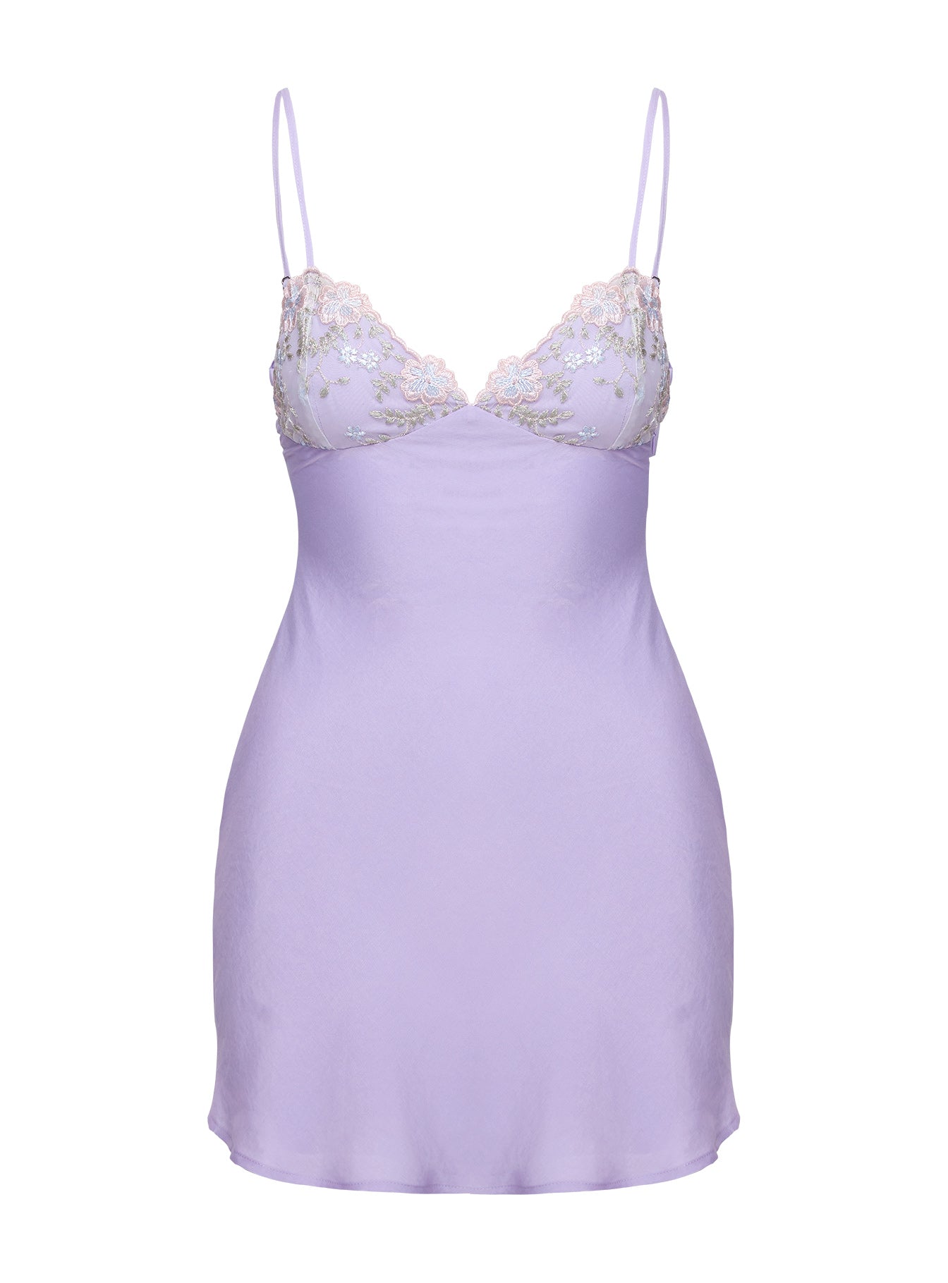Hintz Satin Mini Dress Lilac - Image 11