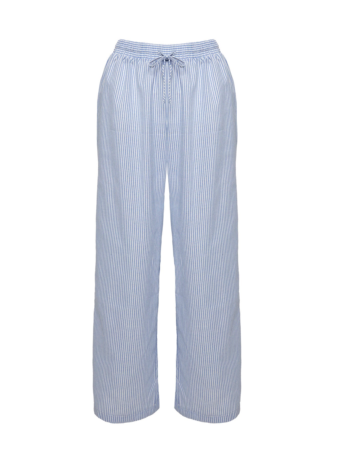 Holiday Tie Front Pant Blue/ White Stripe - Image 12