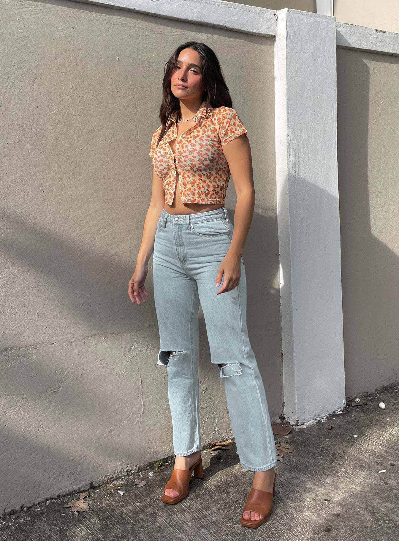 Holland High Rise Straight Leg Jeans Denim - Image 15