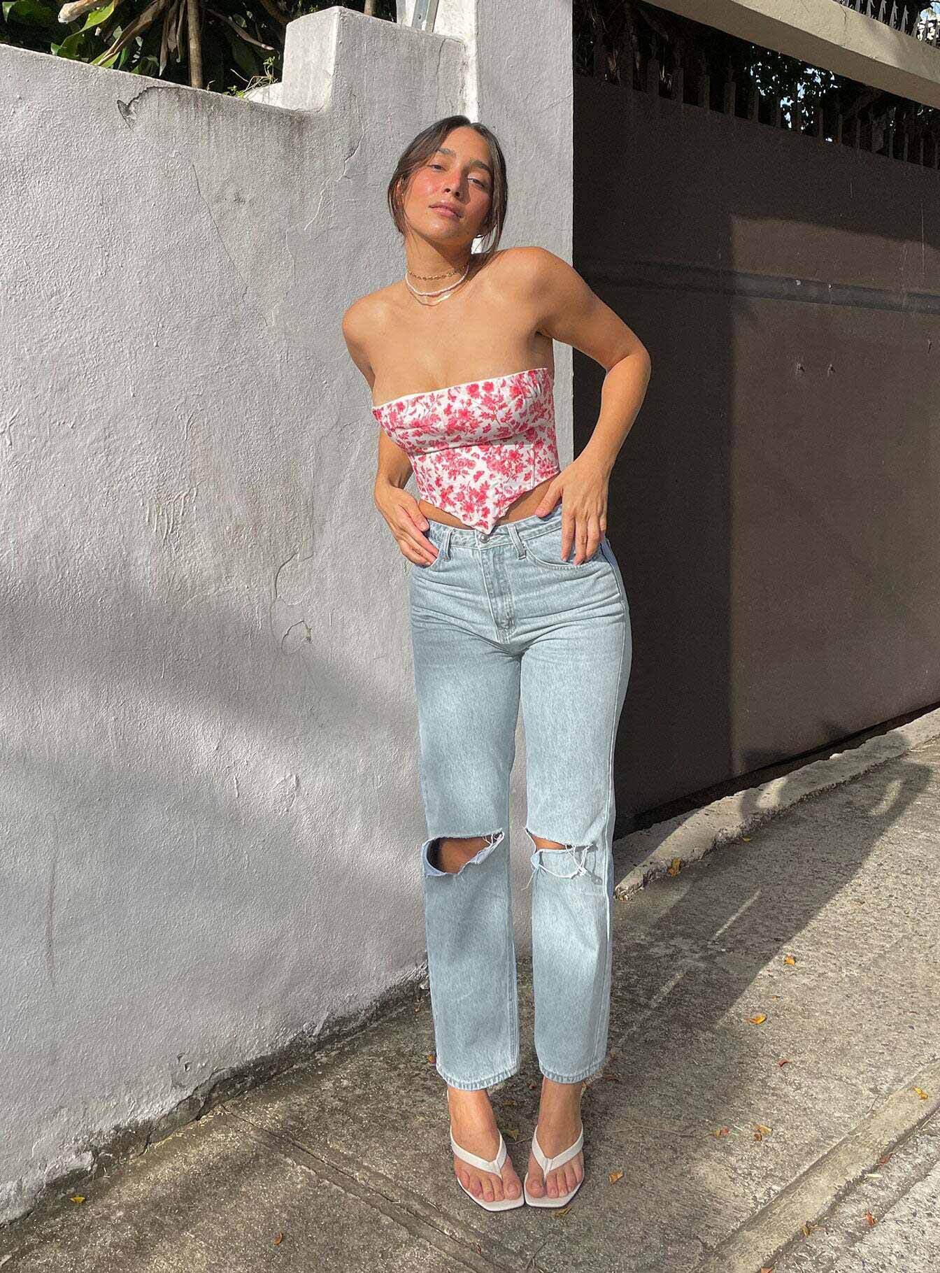 Holland High Rise Straight Leg Jeans Denim - Image 14