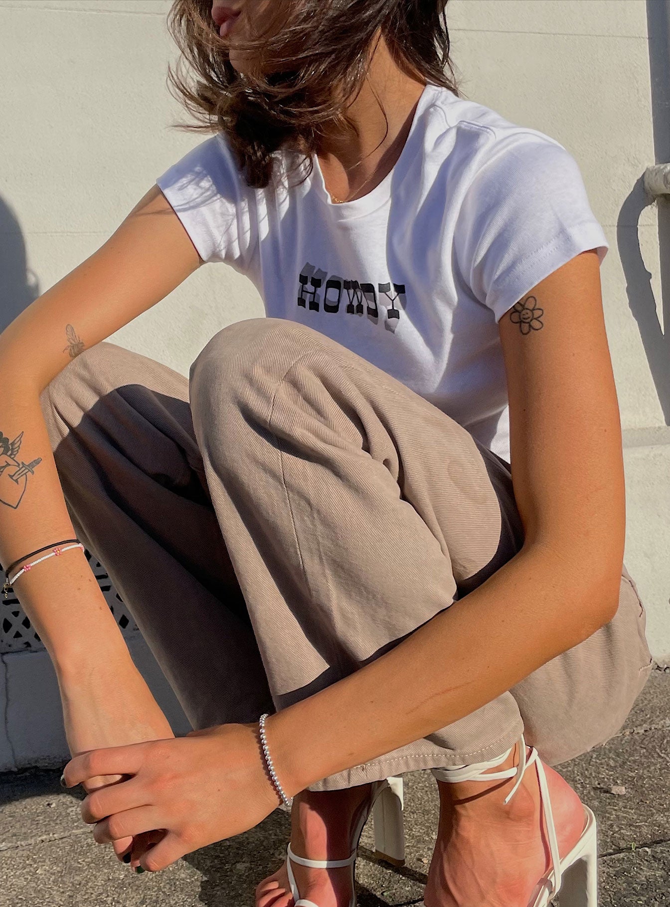 Howdy Crop Tee White - Image 2