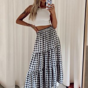 Hale Midi Skirt Black / White