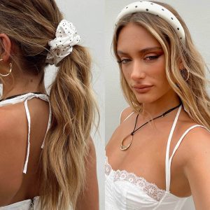 Hughes Scrunchie & Headband Cream