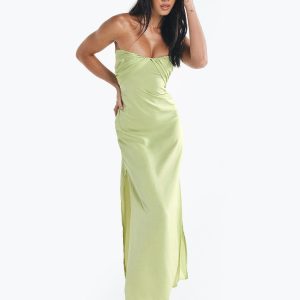 Irena Strapless Maxi Green