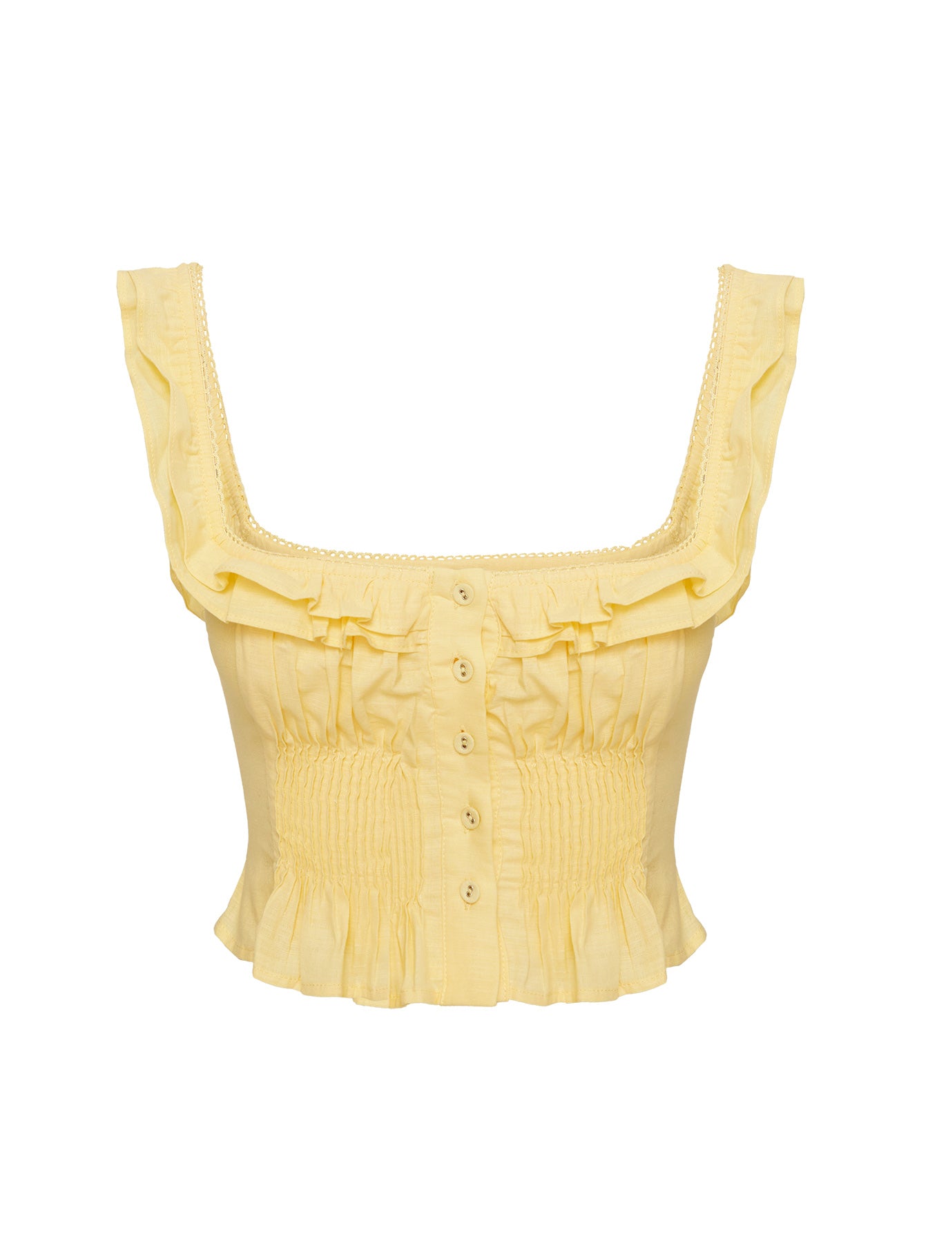 Isadoria Frill Top Yellow - Image 11