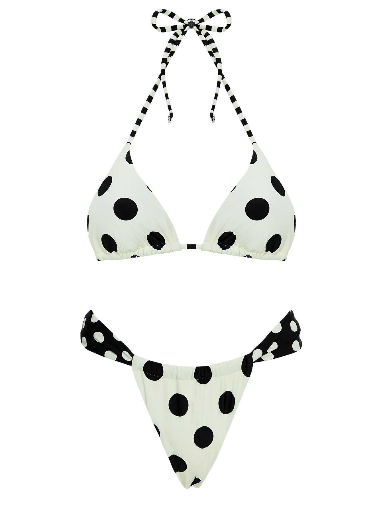 Jenner Triangle Bikini Top Cream / Polka Dot - Image 5