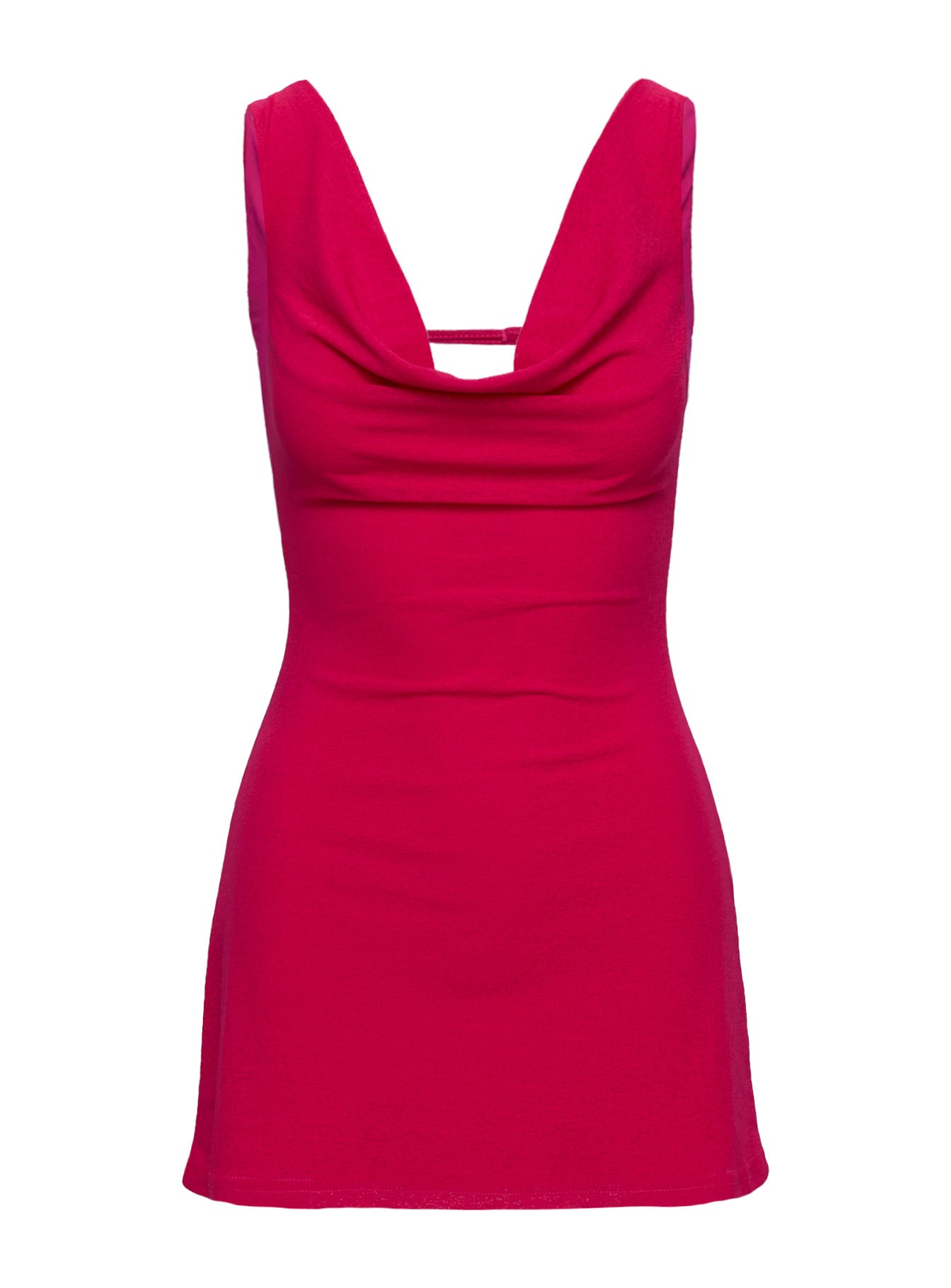 Killer Queen Cowl Mini Dress Pink - Image 5