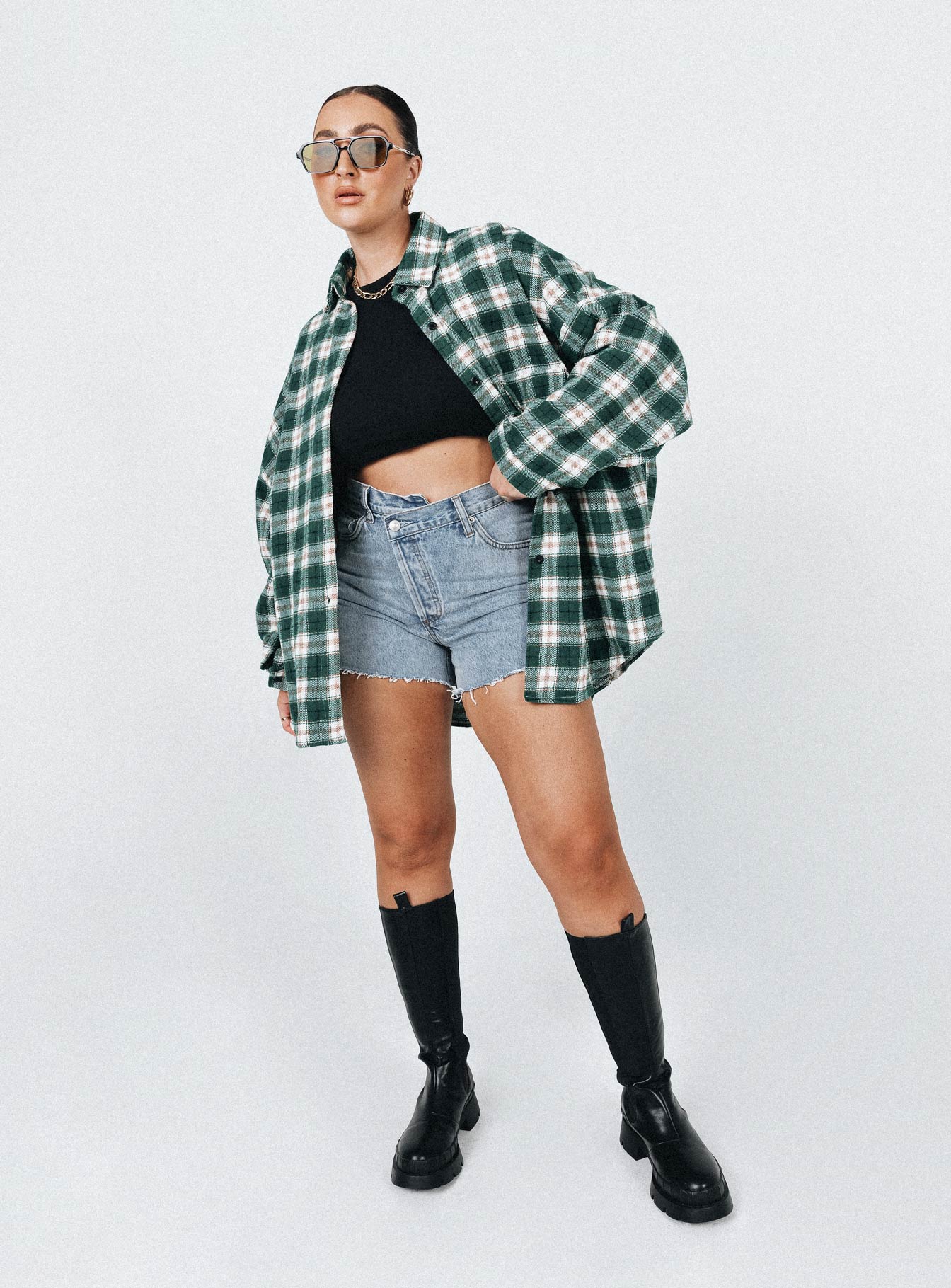 Ken Checkered Shirt Green - Image 2