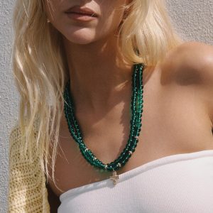 Klaude Necklace Green / Gold