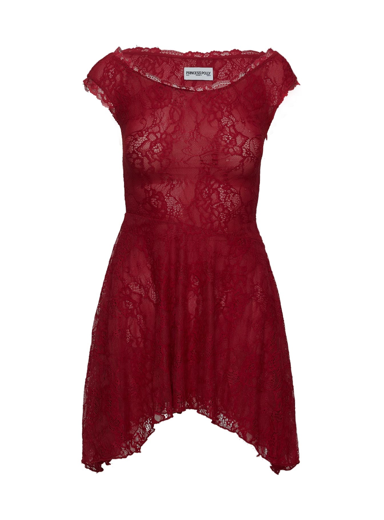 La Dolce Vita Lace Mini Dress Red - Image 5