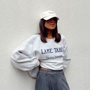 Lake Tahoe Crewneck Sweatshirt Grey