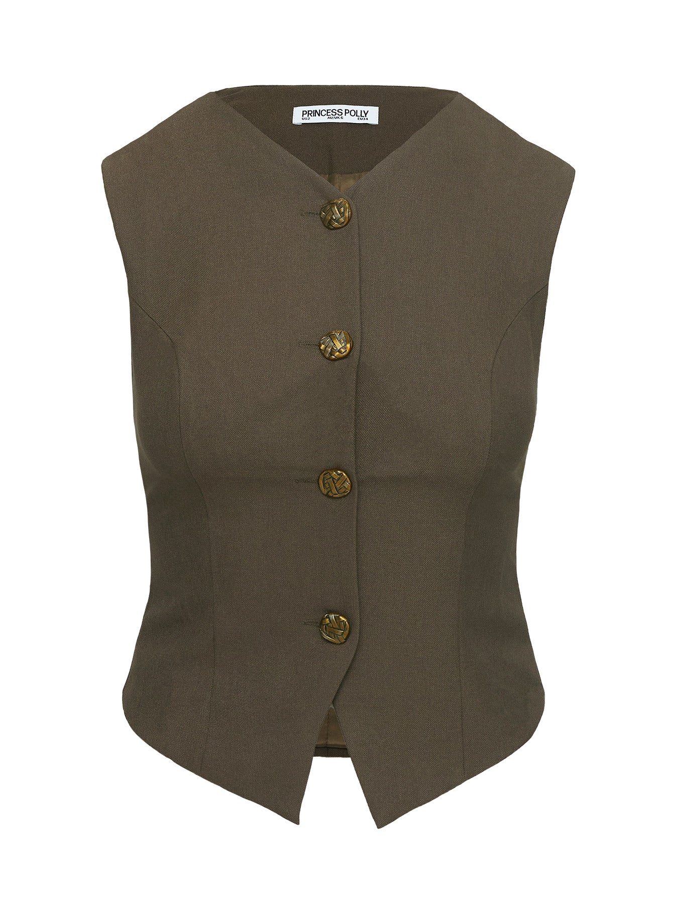 Last Page Vest Top Brown - Image 5
