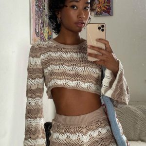 Leah Knit Set Beige Multi