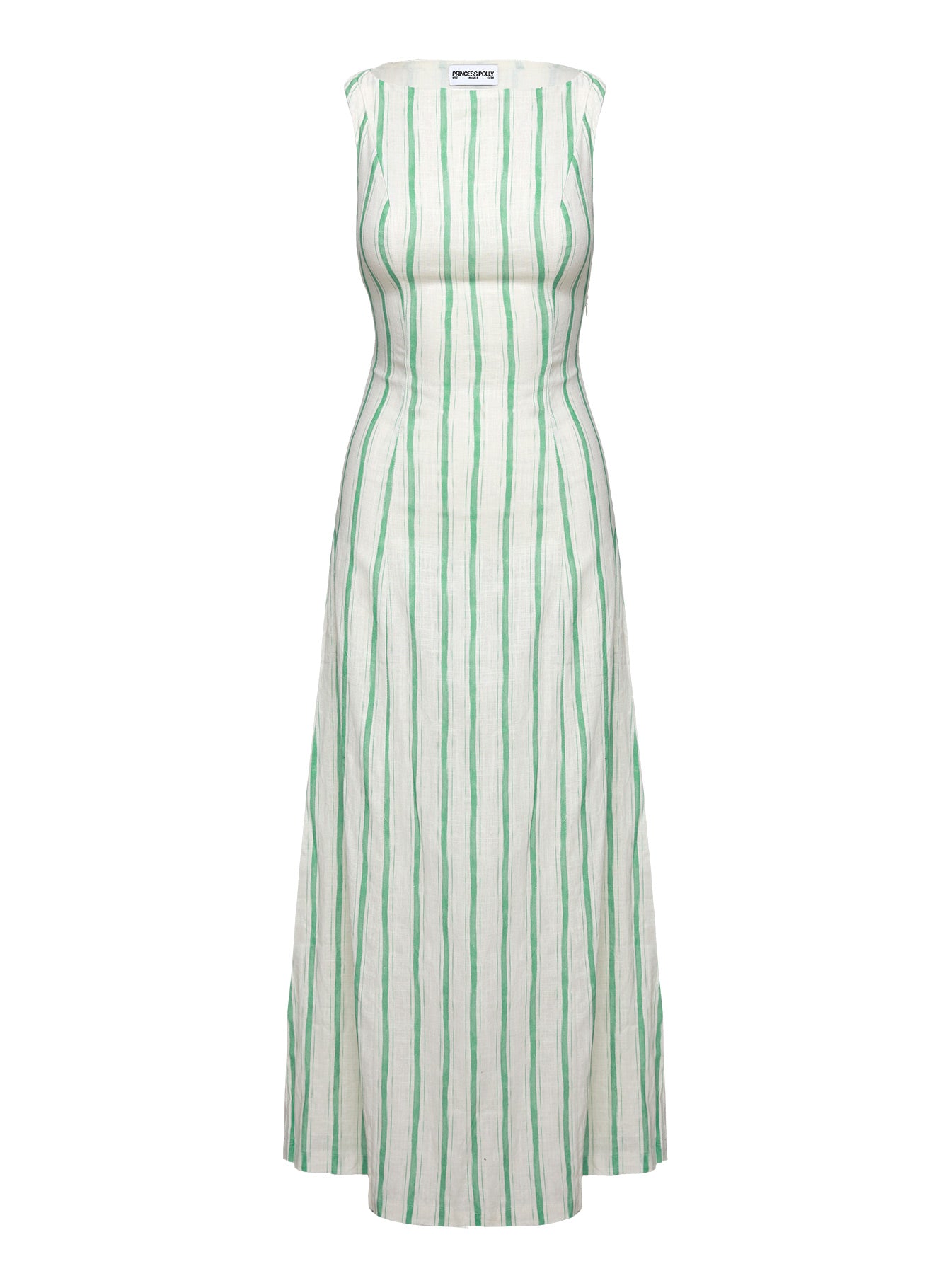 Lewisa Maxi Dress Green Stripe - Image 5