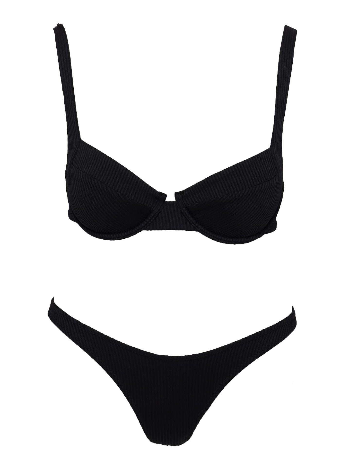 Love Letters Underwire Bikini Top Black - Image 5