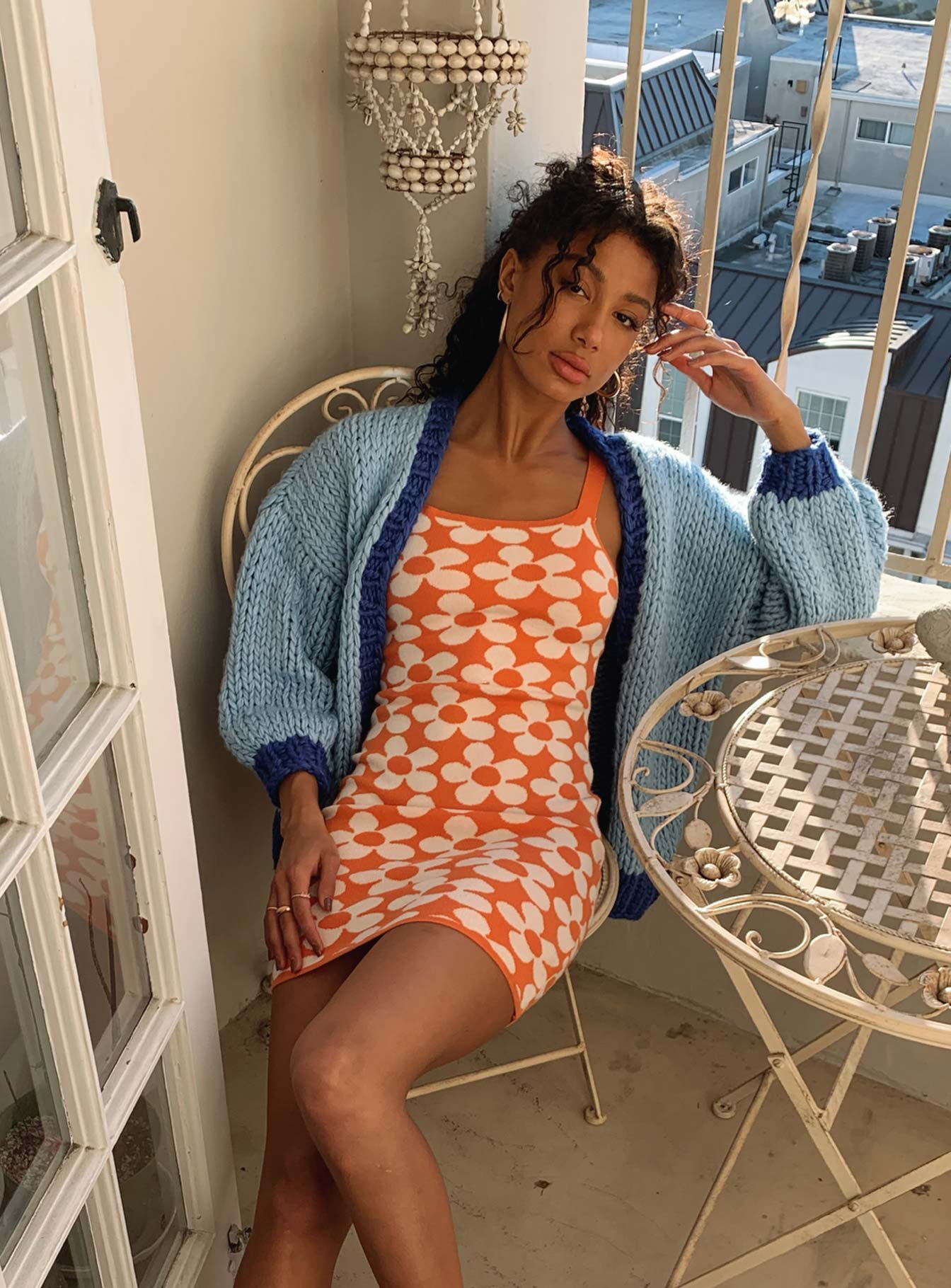 Lester Knit Cardigan Blue - Image 8