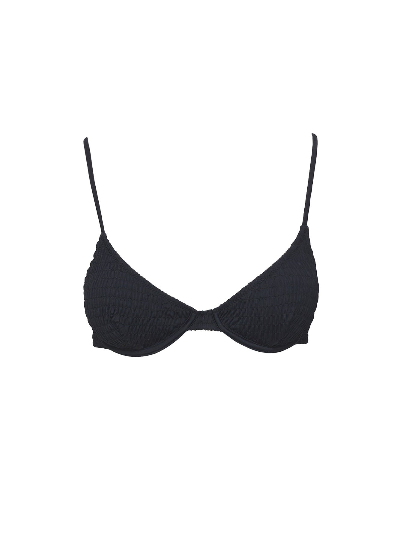 Lolita Underwire Shirred Bikini Top Black - Image 11