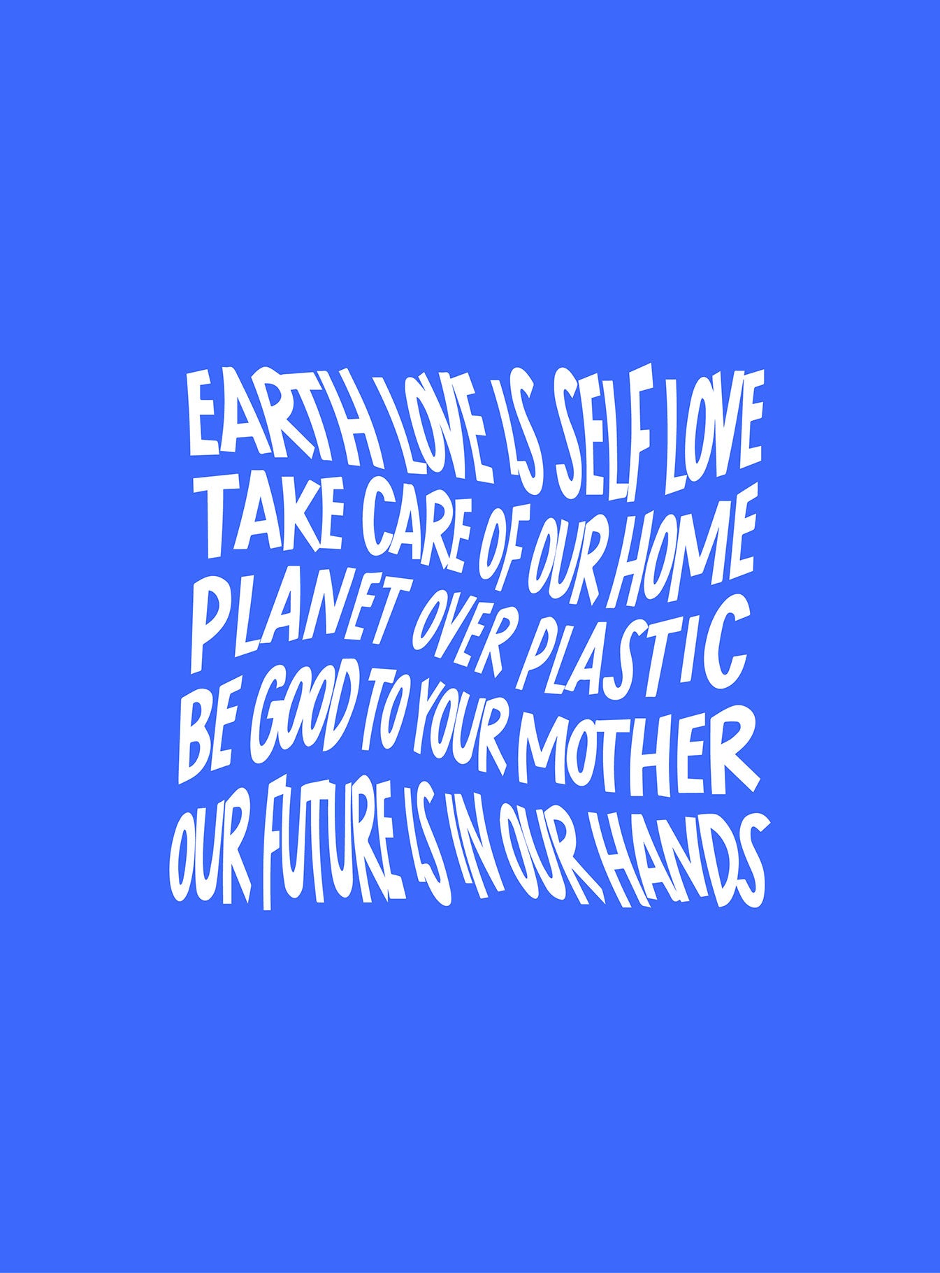 Be Kind Charity Oversized Tee Blue Curve - Image 4