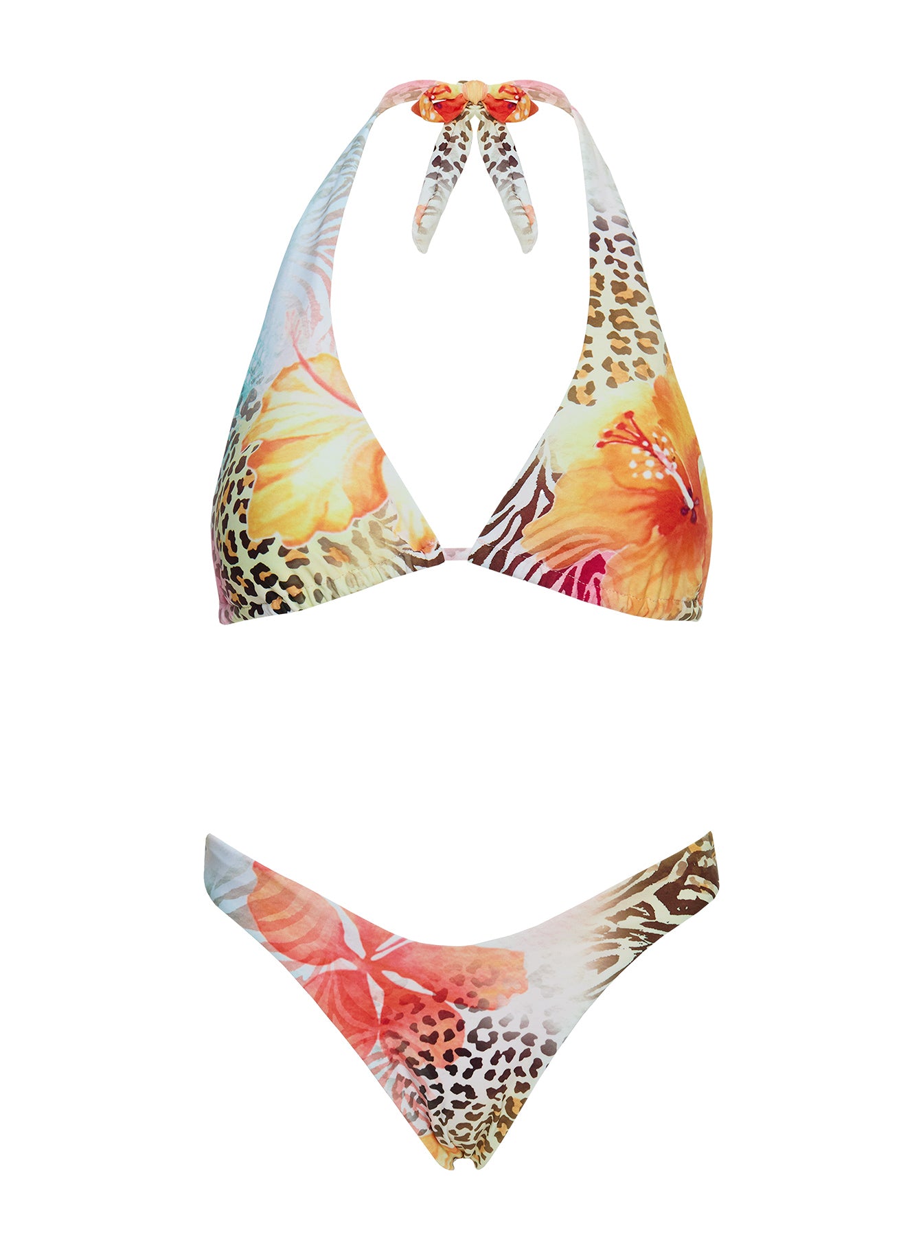 Lynea Halter Bikini Top Animal Floral - Image 5