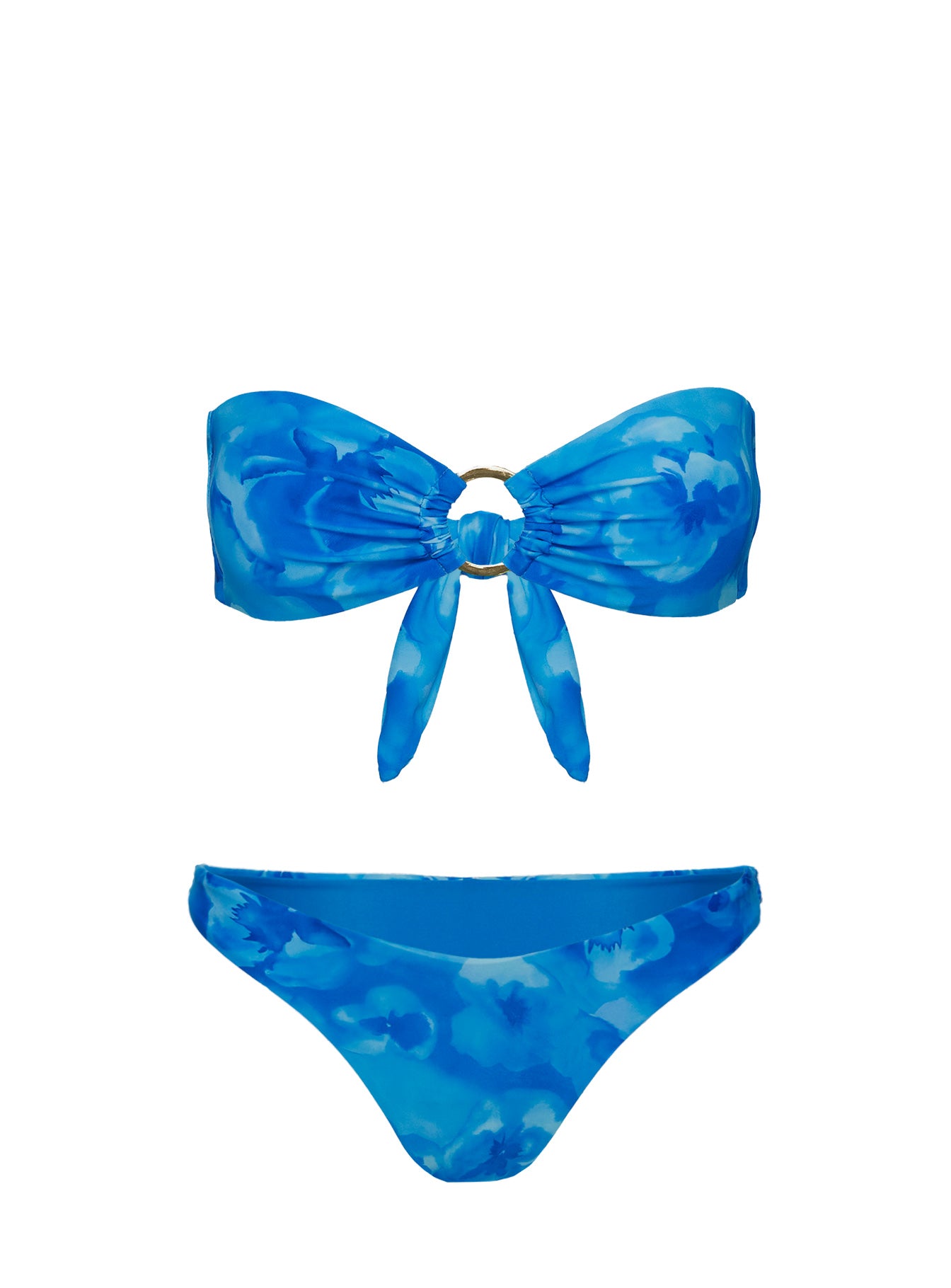 Macs Bandeau Bikini Top Dark Blue Floral - Image 6