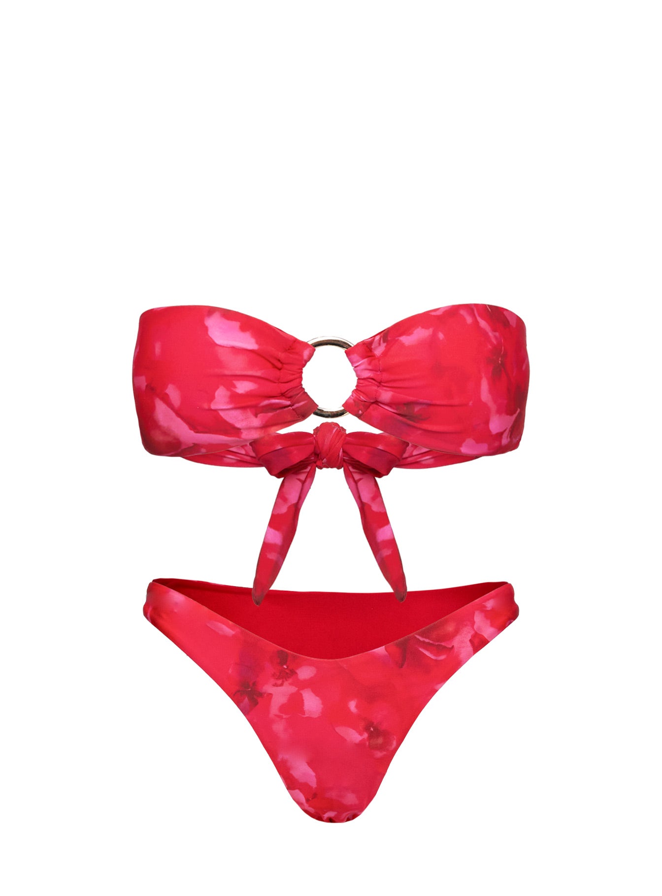 Gonzalez High Cut Bikini Bottoms Red Floral - Image 5