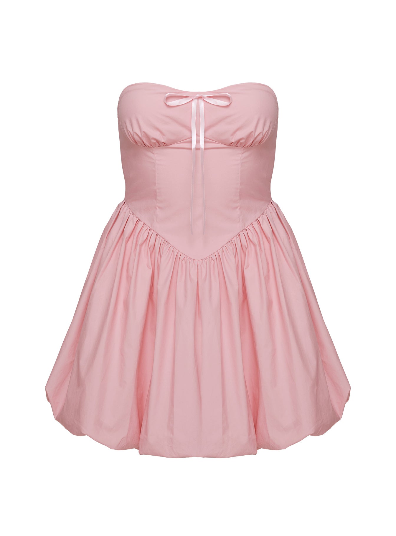 Melaina Bubble Hem Mini Dress Pink - Image 5