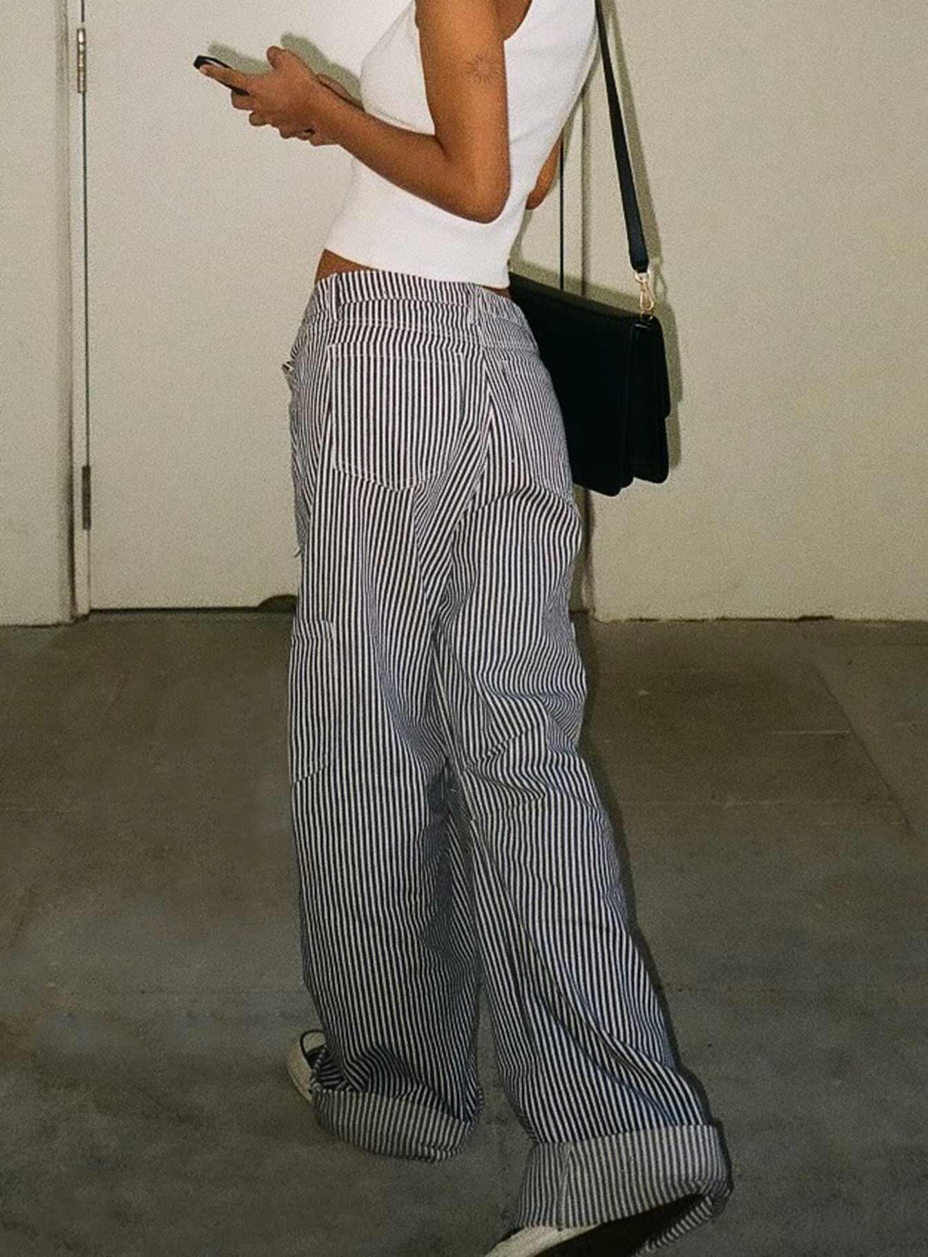 Miami Vice Pants Navy Pinstripe - Image 9