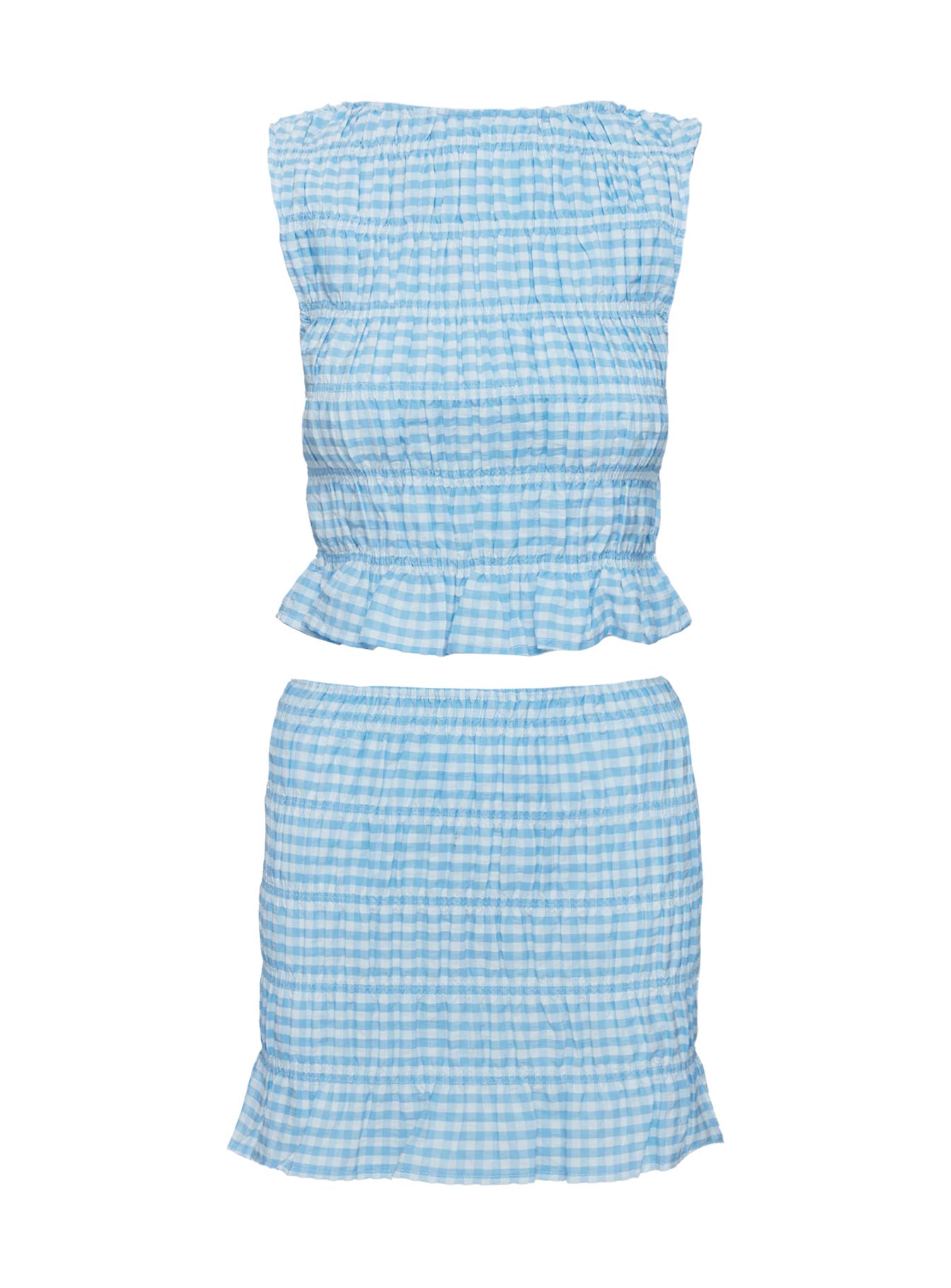 Miss You More Shirred Set Blue - Image 5