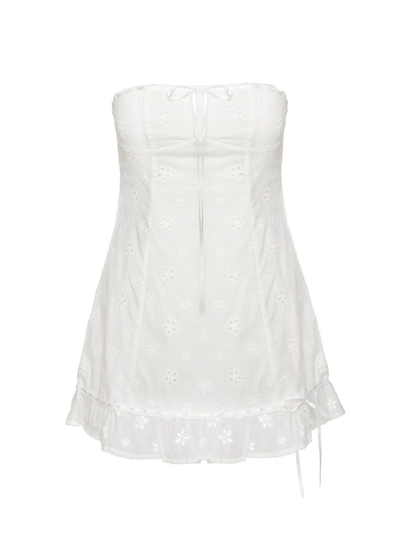 Molloy Strapless Mini Dress White - Image 5
