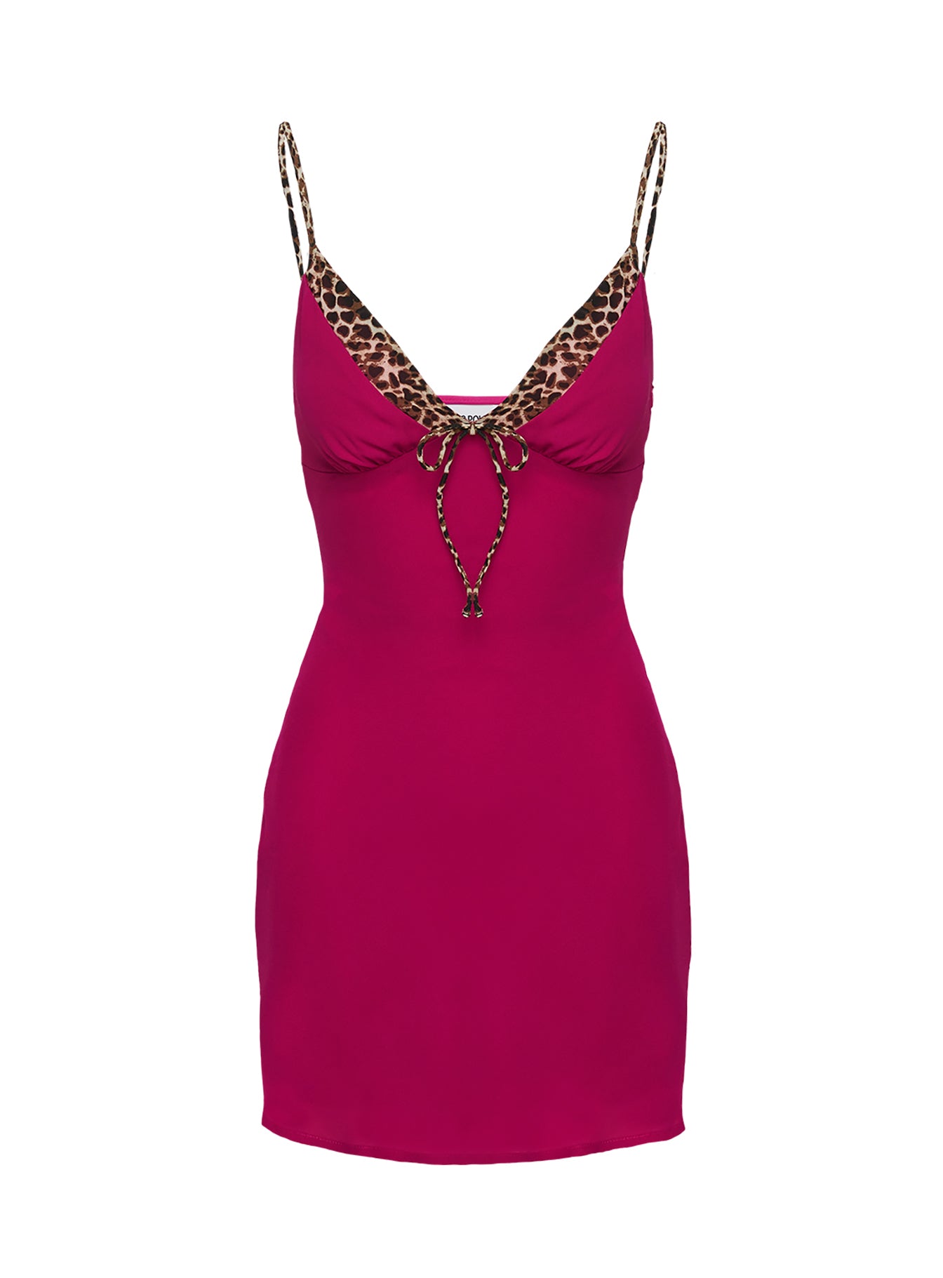 Moorey Mini Dress Hot Pink / Leopard - Image 5