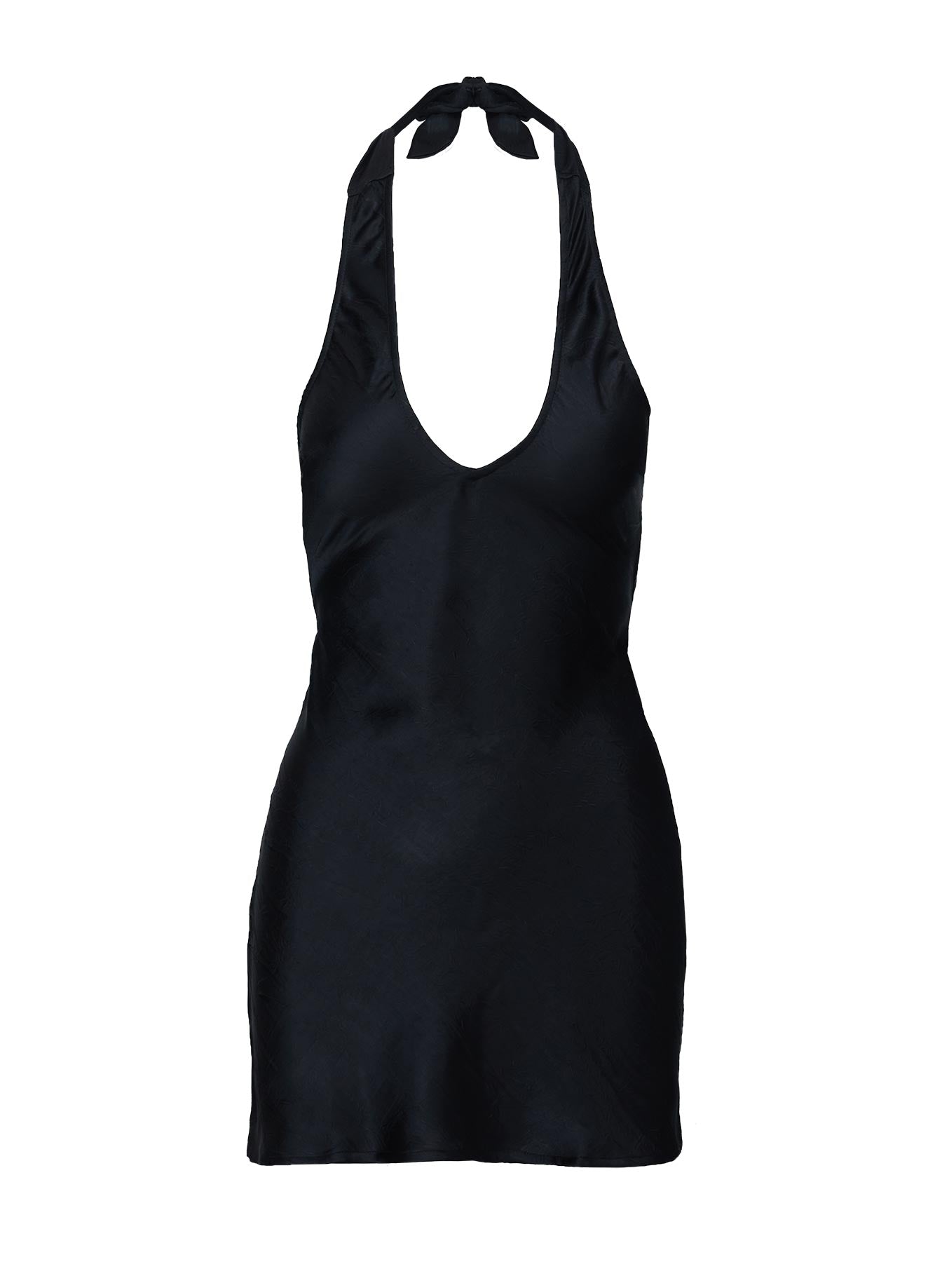 Mysteria Halter Mini Dress Black - Image 7