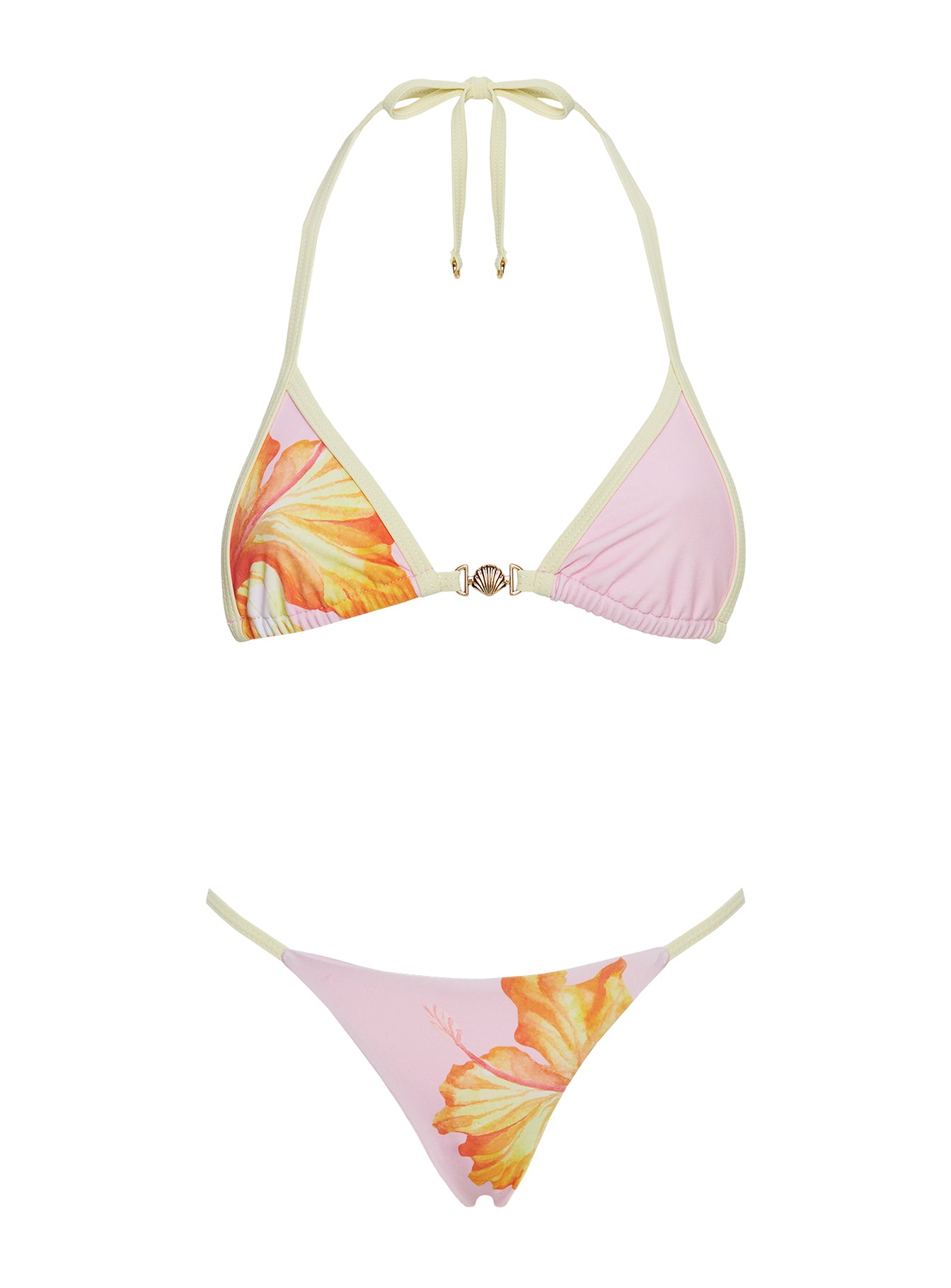 Beach Walk Bikini Bottoms Pink Floral - Image 5