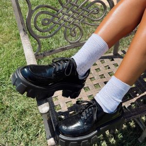 Mia Shoes Black High Shine