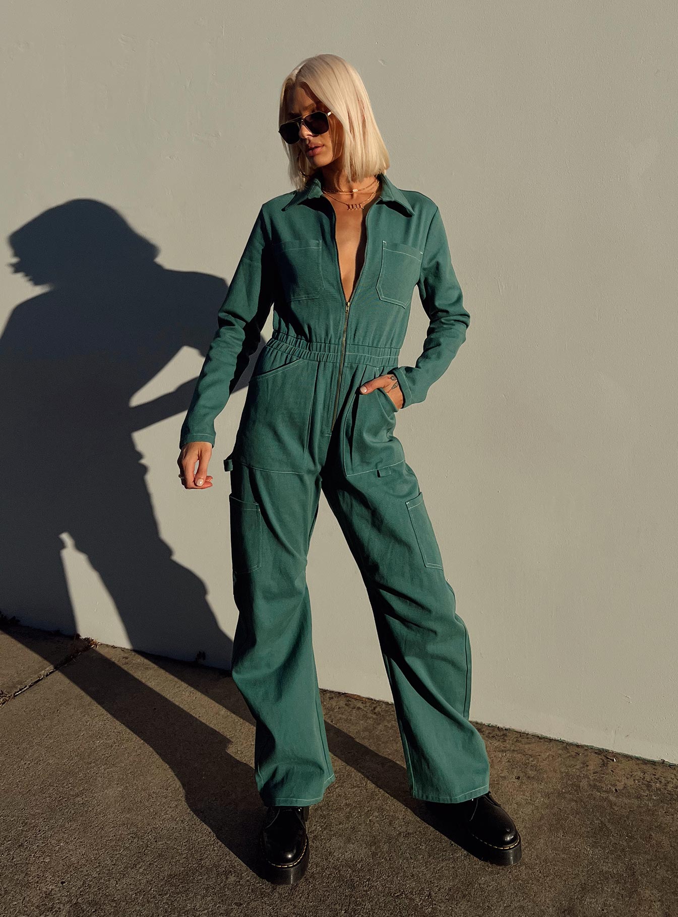 Miami Vice Boiler Suit Forest Green - Image 6