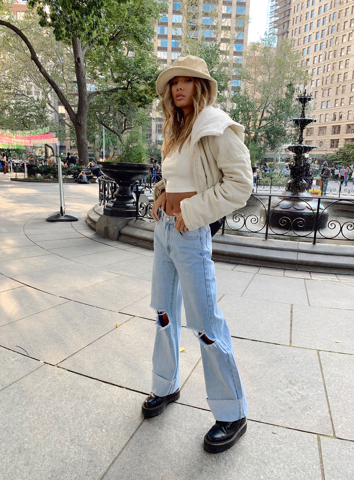 Michael Puffer Jacket Beige - Image 6