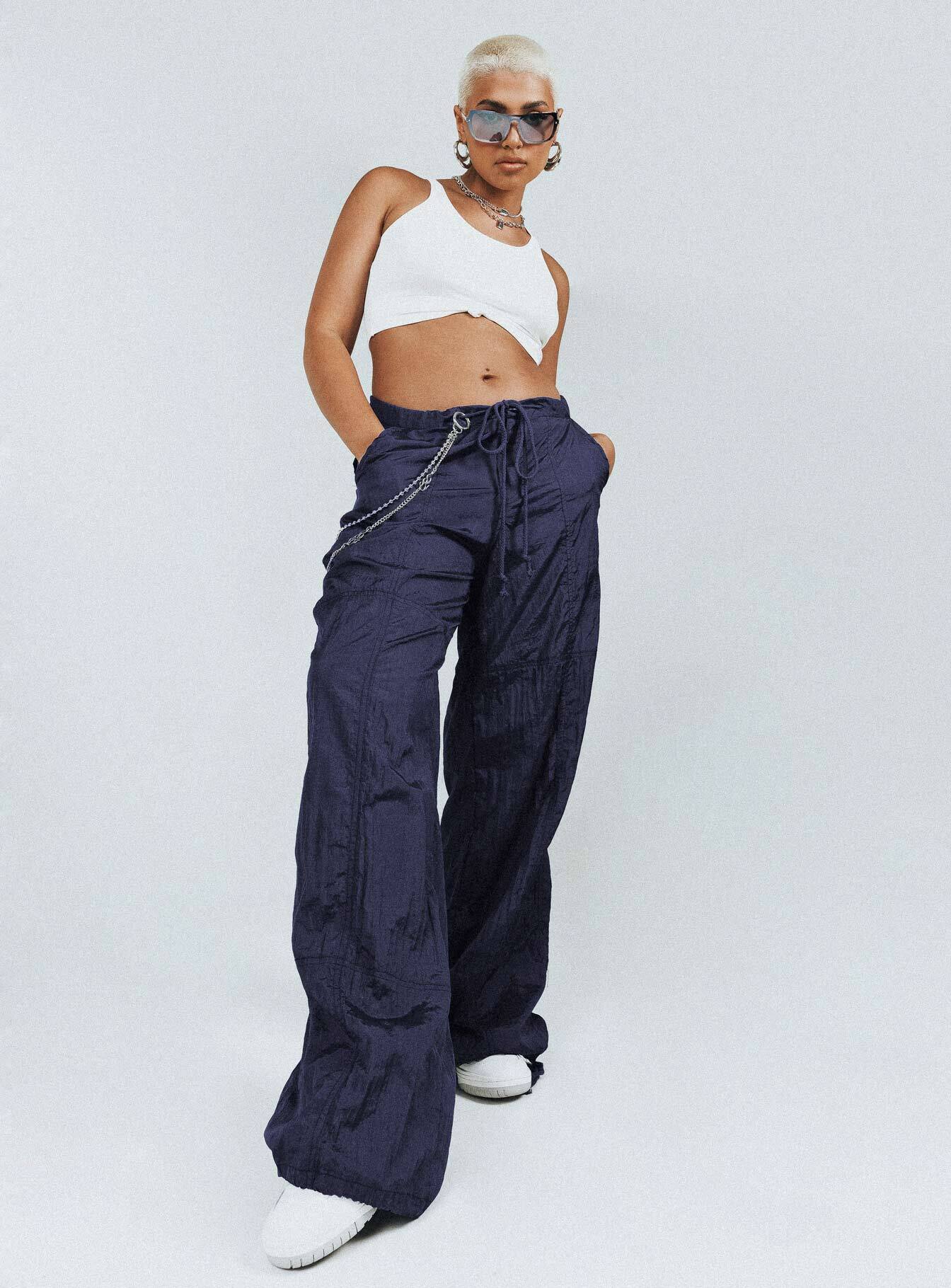 Motel Chute Trousers Navy - Image 6