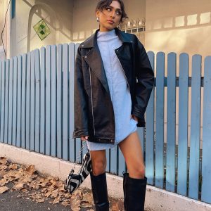 Next in Line Faux Leather Biker Jacket