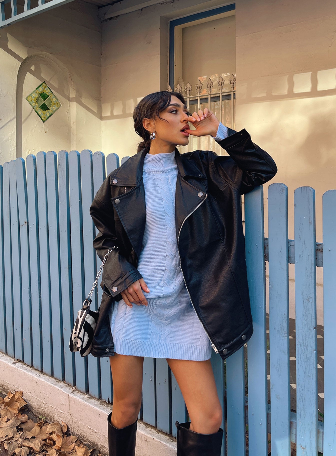 Next in Line Faux Leather Biker Jacket - Image 8